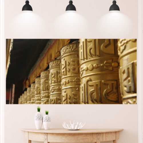 Golden Prayer Wheels