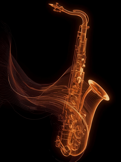 Glowing Saxophone