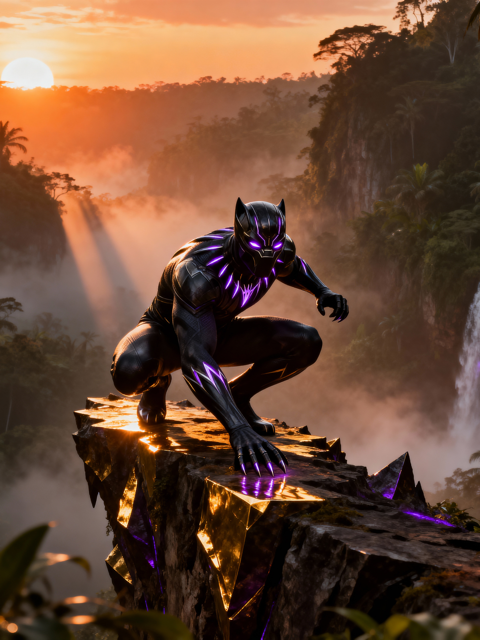 Black Panther Crouching