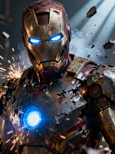 Damaged Iron Man